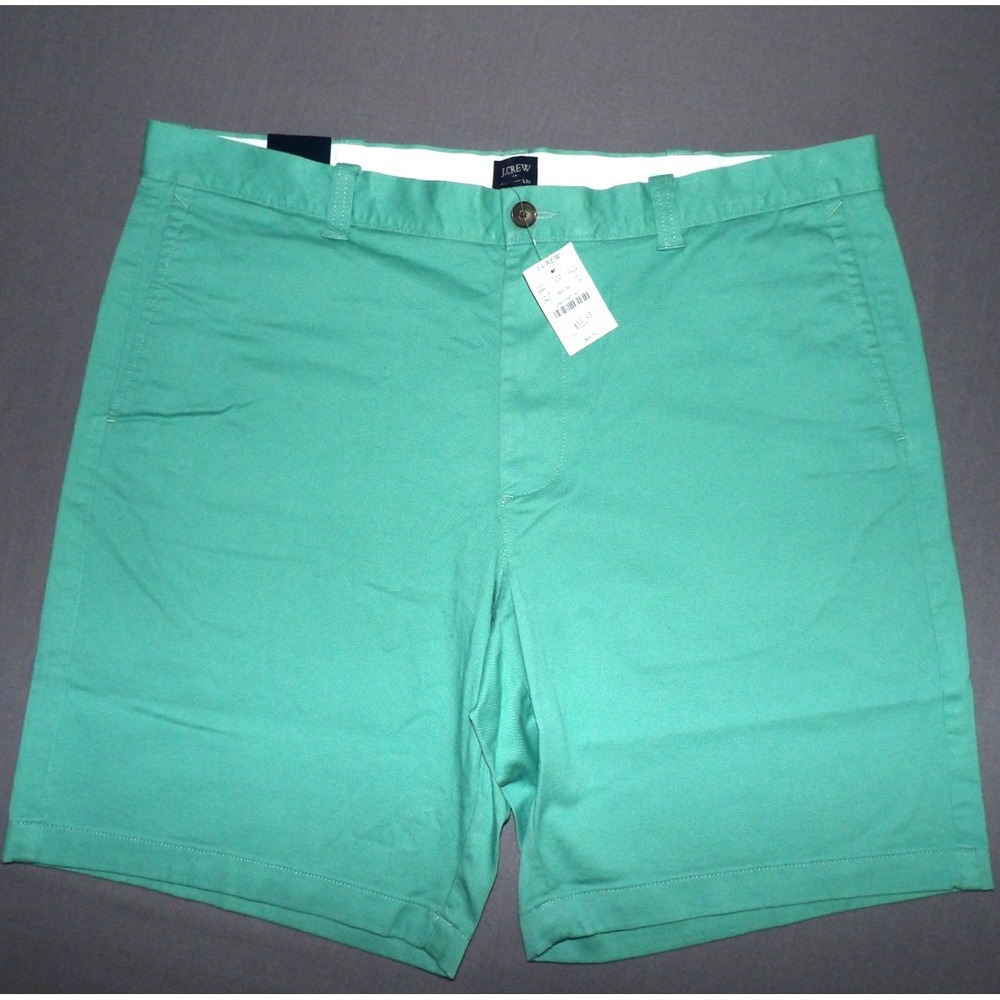 NEW! J.Crew Stretch Light Green 9" Chino Knit Shorts Men's 38 NWT!